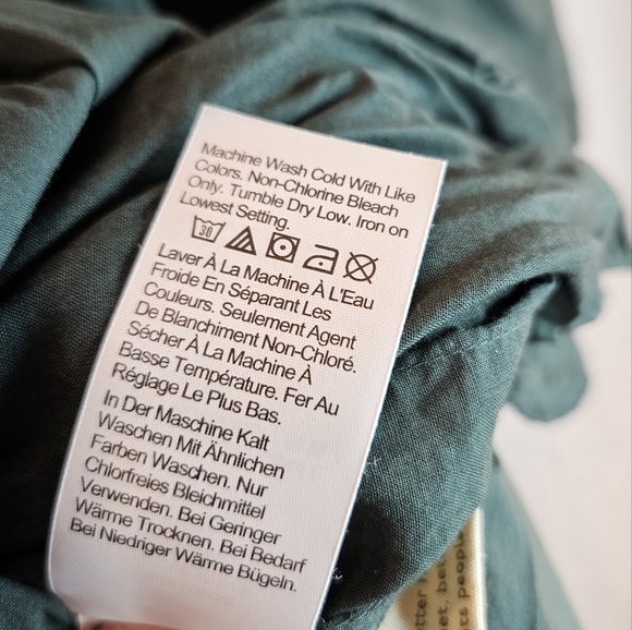 Madewell Womens Oaklynn Green All Cotton Long Sleeve Drawstring Dress Sz-S *READ - Picture 14 of 15